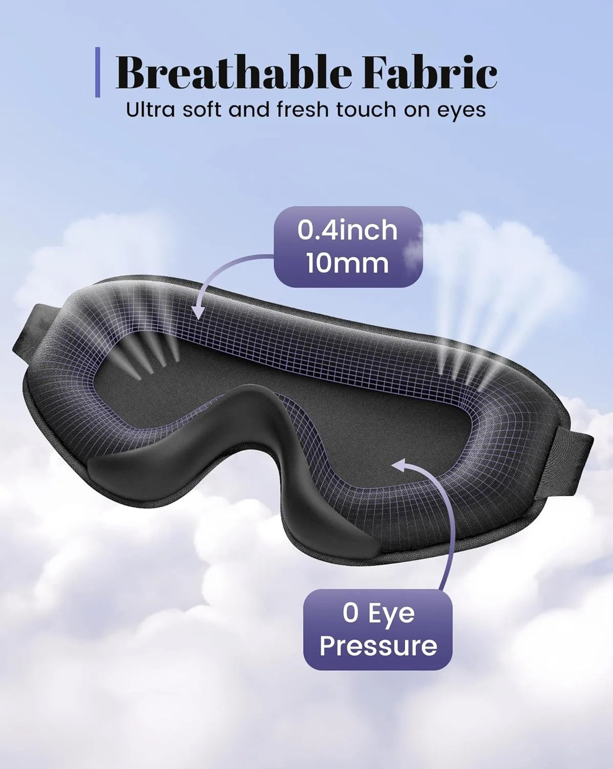 3D Blackout Sleep Mask — Breathable & Adjustable